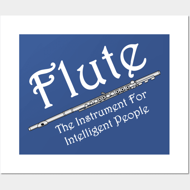 Intelligent Flute White Text Wall Art by Barthol Graphics